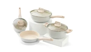 INSSA Beige Color Non Stick Cookware Set | Set of 4