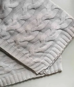 Cable Grey Throw