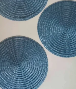 Cerulean Blue Placemats Set of 6