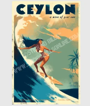 Ceylon 'A Wave of Your Own' Thalpe Beach | Unframed | A3