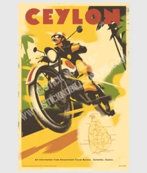 Ceylon - Island - Wide - Enfield - Ride | FRAMED | A3