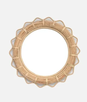 Circular Lotus Mirror