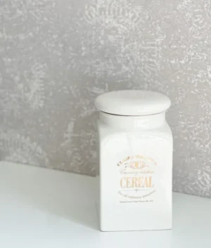 Claire Wilson Ceramic Medium White Jar | Cereal