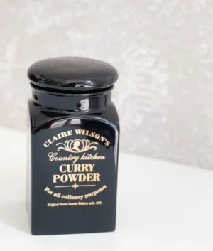 Claire Wilson Ceramic Small Black Jar | Curry Powder