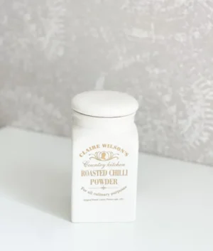 Claire Wilson Ceramic Small White Jar | Roasted Chilli Powder