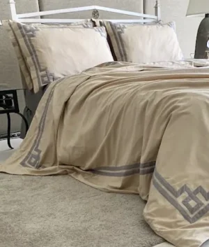 Cleopatra Beige Bedding Set | Queen Size