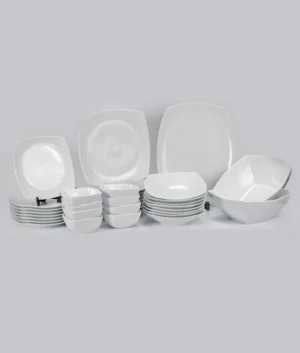 Dankotuwa White Dinner Set | 35 Pieces