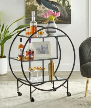 Ebon Steel Bar Cart