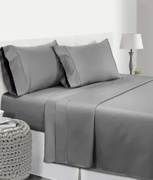 Egyptian Cotton Grey Bedding Set | King Size