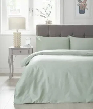 Egyptian Cotton Light Green Bedding Set | Queen Size