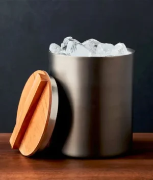 Fenton Graphite and Wood Ice Bucket | Imported