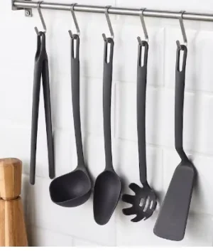 Five Piece Kitchen Utensil Set Grey | Imported