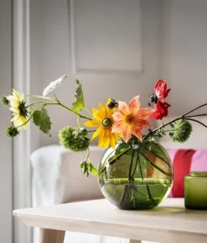 Forest Green Circular Vase