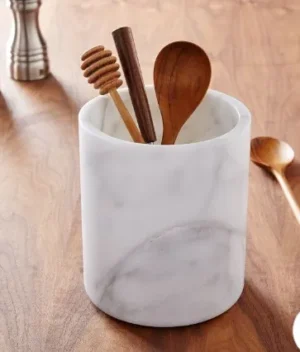 French Kitchen Marble Utensil Holder | Imported