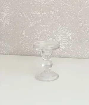 Glass Candle Holder | 11cm Height | Set of 2