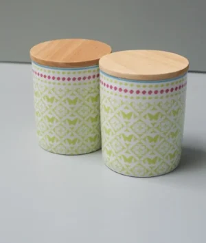 Green Butterfly Canister Set of 3