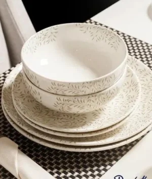 Green Leaf Dinner Set | 35 Pieces