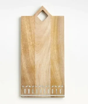 Isadore Rectangle Marble Wood Serving Board | Imported