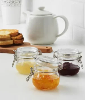 Jar With Lid Clear Glass | Set of 6