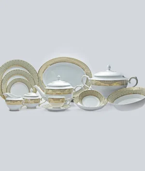 Jewel Cream Full Dining Set | 93 Pieces