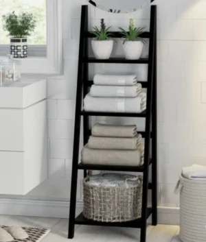 Kirana Mahogany Towel Rack Ladder