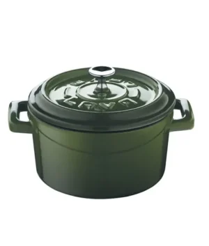 Lava Trendy Cast Iron Round Mini Casserole 0.35L | Green