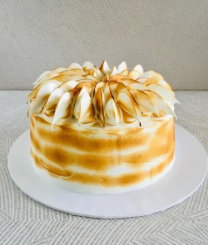 Lemon Meringue Cake | Vanilla Chiffon Cake With Lemon Cream, Covered in Toasted Meringue | 7 Inches In Diameter