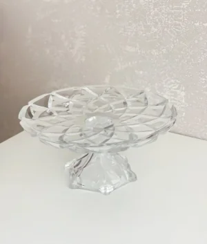 Lotus design Glass Fruit Bowl With Stand