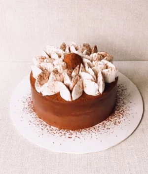 Mademoiselle Silk | Vanilla Chiffon Cake With French Silk frosting and Chantilly Cream | 7 Inches in Diameter