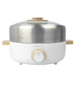 Mistral 3L Electric Hot Pot with Grill White | Imported