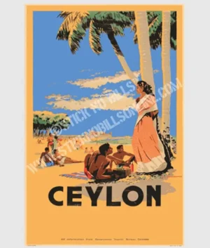 Mount Lavinia Beach, Ceylon, 1948 | FRAMED | A3