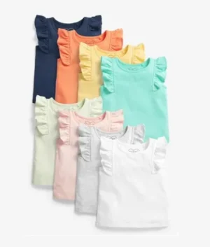 NEXT Multi 8 Pack Cotton Basic Tops 3 6 months |