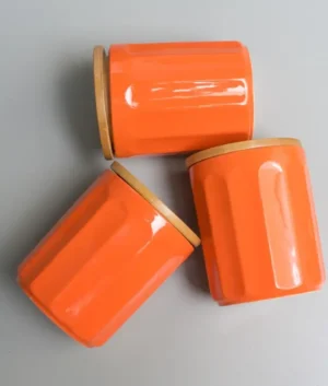 Orange Canisters Set of 3