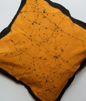 Orange Crack Print Cushion Cover Set of 2