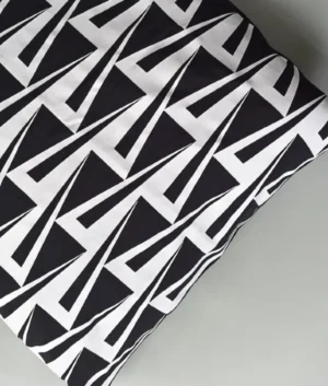 Oversized Black and White Geometric Design Floor Cushion