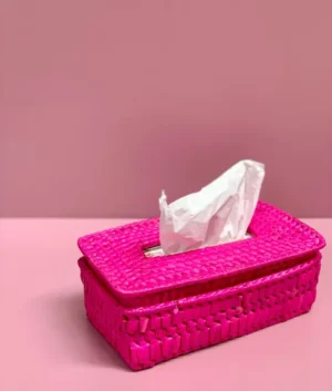 Palmyrah Hot Pink Tissue Box