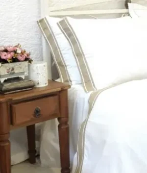 Rebecca Beige Bedding Set | Queen Size