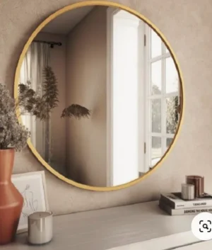 Round Wooden Gold Frame