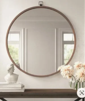 Round Wooden light brown Frame