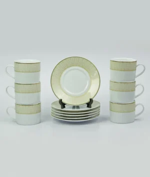 ROXI GOLD Tea Cups | 12 Pieces