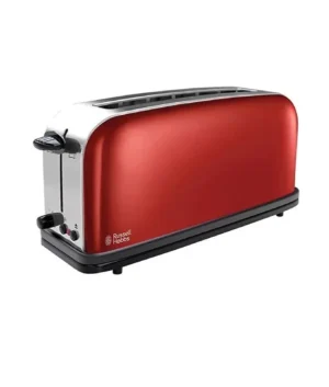 Russell Hobbs 100w Flame Red Long Slot Toaster | Red