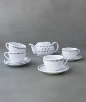 Sinhala Letter Design Tea Set