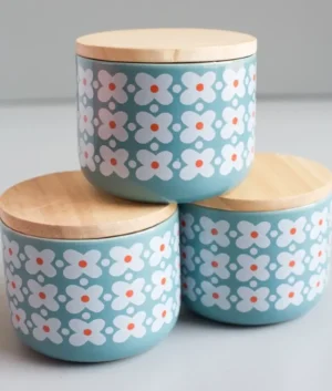 Teal Modern Canisters Set of 3