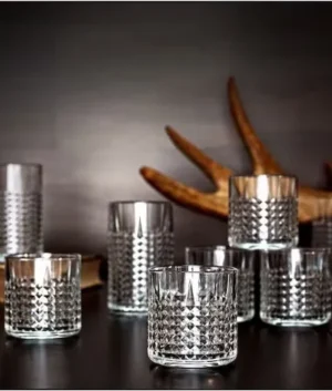 Textured Whiskey Glass Set of 06