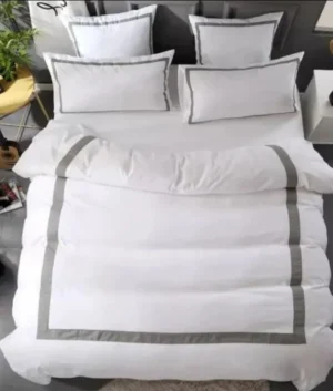 Timeless Grey Border Style Bedding Set