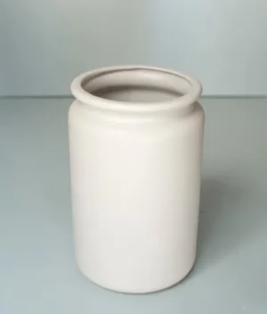 White Tall Ceramic Pot