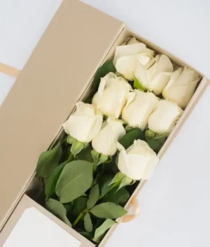 With Love | 9 Long Stemmed White Roses