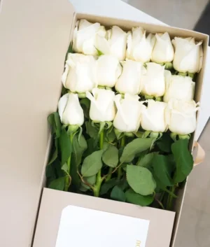 With Love | 15 Long Stemmed White Roses