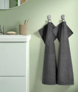 VAGSJON Hand Towel | Dark Grey | Set of 2