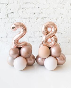 Petite Number Balloon Installation | Colours Customizable